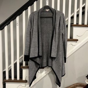 Black and white drapey sweater